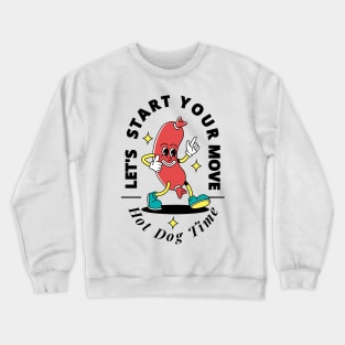 retro hot dog sausage Crewneck Sweatshirt